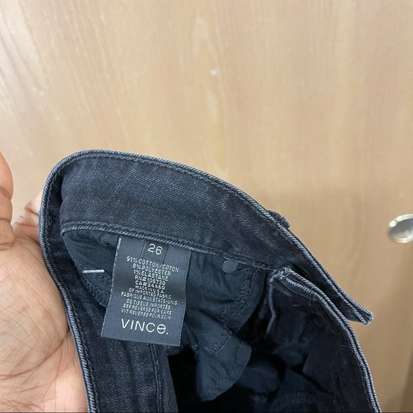 Vince Dylan Ankle Skinny Jeans Stretch Black Floral Women’s Size 26 - Picture 6 of 6